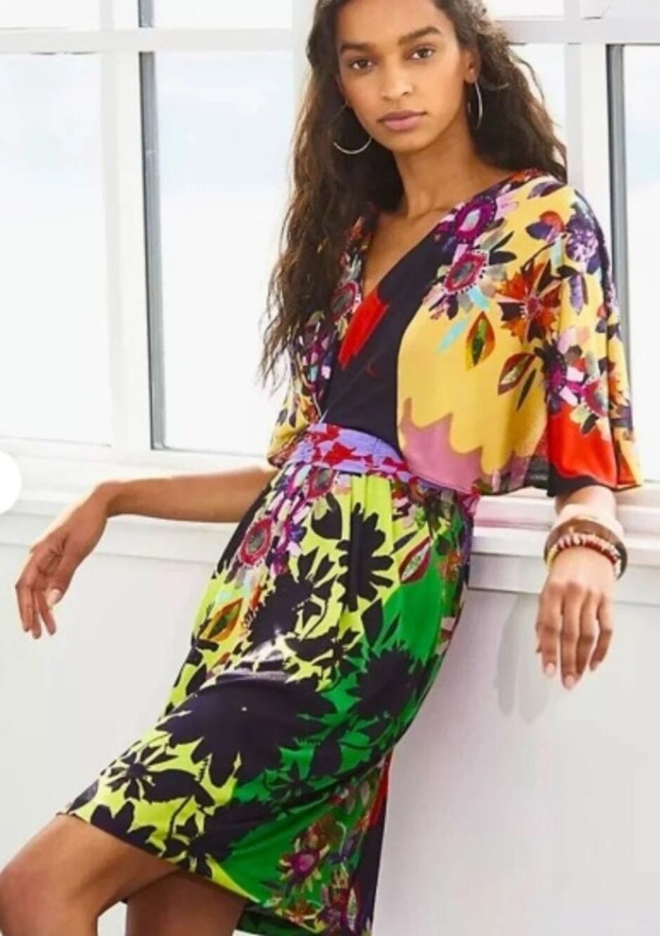 194 NWOT Anthropologie Ranna Gill Sabatina Mini Dress | Multi-Color | XS